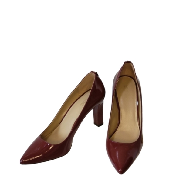 Michael Kors Burgundy Patent Heels - Picture 1 of 8